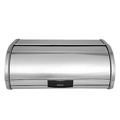 Brabantia Touch Bread Bin Large, Brilliant Steel